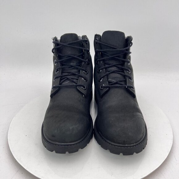 Timberland 6 Inch Kids Size 4 Women 5 12907 Black Nubuck Ankle Premium Boot - Picture 2 of 11